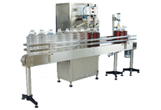 直線式雙頭半自動食用油灌裝機(jī)